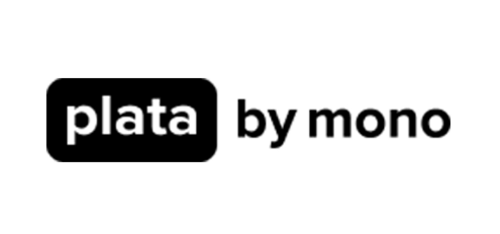 Логотип платежной системы plata by mono на белом фоне